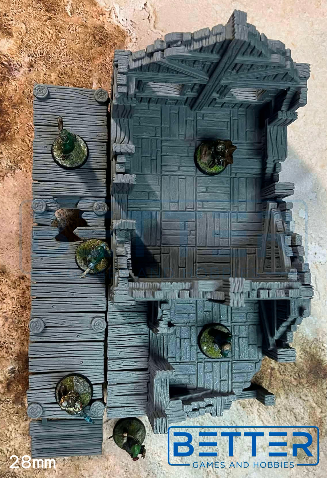 Fishermans hut Ruins - Ruins of Kasenport (32, 28, 15 & 10mm scale) Fantasy tabletop gaming terrain