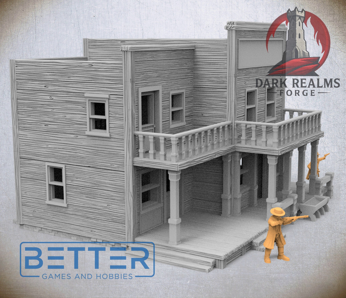 Frontier Town, Building 5 - 28, 15 and 10mm Scale, for Fantasy, Historical terrain RPG