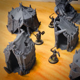 Goblin Camp (32, 28, 15 & 10mm Scale) 3d printed Terrain Scenery