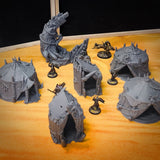 Goblin Camp (32, 28, 15 & 10mm Scale) 3d printed Terrain Scenery
