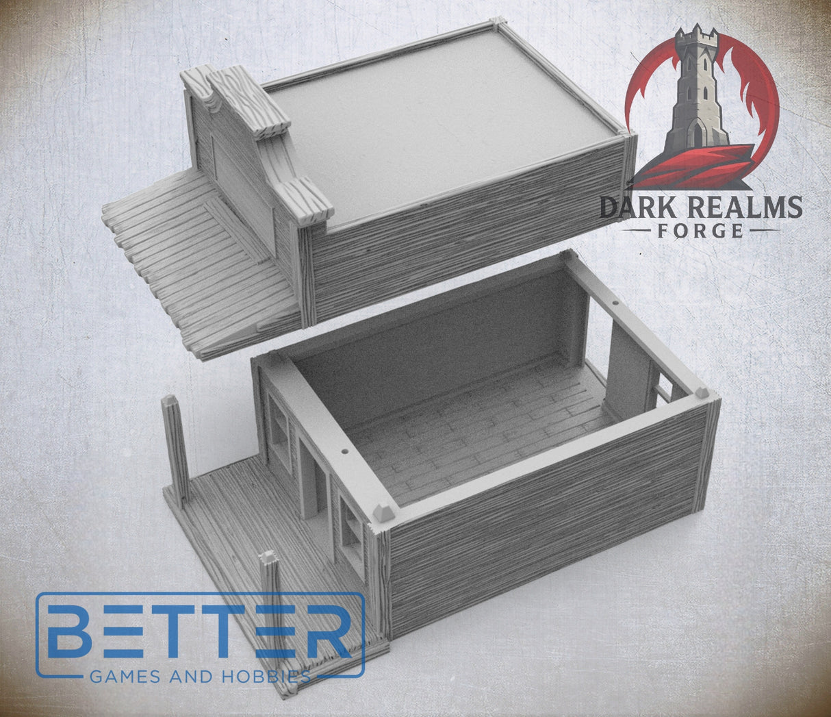 Frontier Town, Building 2 - 28, 15 and 10mm Scale, for Fantasy, Historical terrain RPG