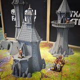 Elven Buildings - 32, 28, 15, or 10mm Scale for Fantasy Wargaming RPG