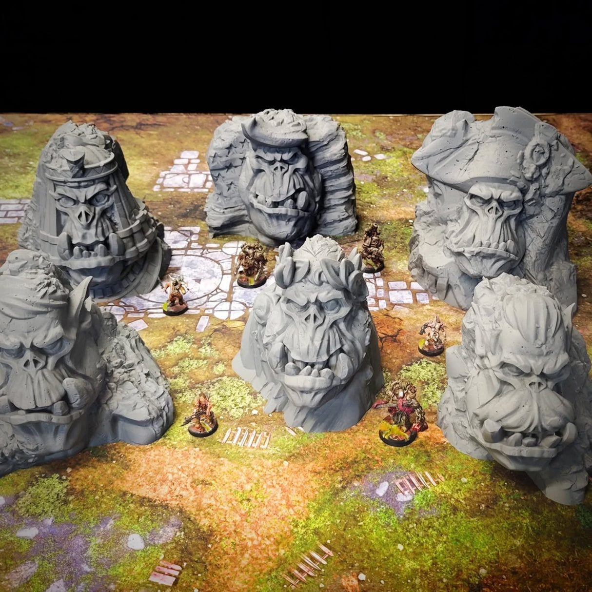 Ork Monuments 2 (32, 28, 15 & 10mm Scale) tabletop wargaming terrain