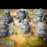 Ork Monuments 2 (32, 28, 15 & 10mm Scale) tabletop wargaming terrain