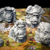 Ork Monuments 2 (32, 28, 15 & 10mm Scale) tabletop wargaming terrain