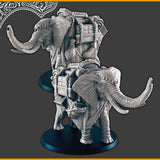Elephants - 28mm scale 3d printed miniatures for fantasy wargaming RPG