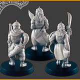 Palace Guards - 28mm scale 3d printed miniatures for fantasy wargaming RPG