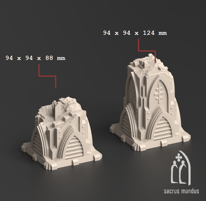 Divine Bastion - 28, 15 and 10mm Scale tabletop terrain for Sci-Fi & Grimdark wargaming