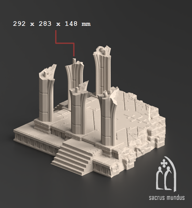 Divine Bastion - 28, 15 and 10mm Scale tabletop terrain for Sci-Fi & Grimdark wargaming