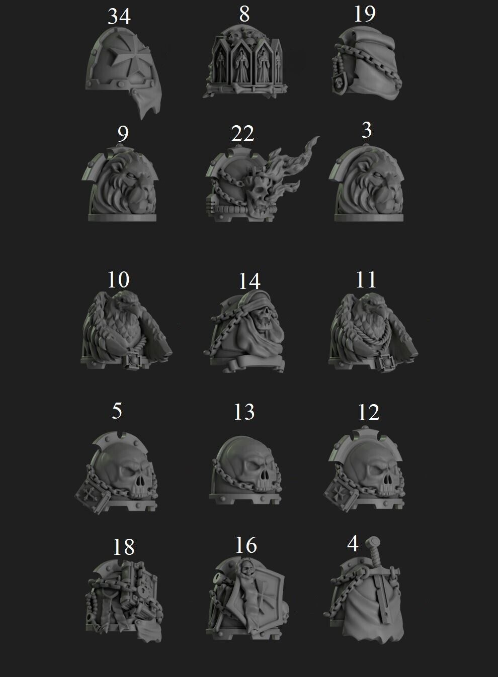 Shoulder Pads - Eternal Pilgrims for 2nd Born Marines