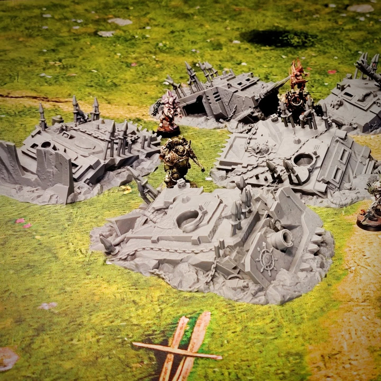 Crashed Infernal Tanks (32, 28 & 10mm Scale) tabletop wargaming terrain
