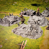 Crashed Infernal Tanks (32, 28 & 10mm Scale) tabletop wargaming terrain