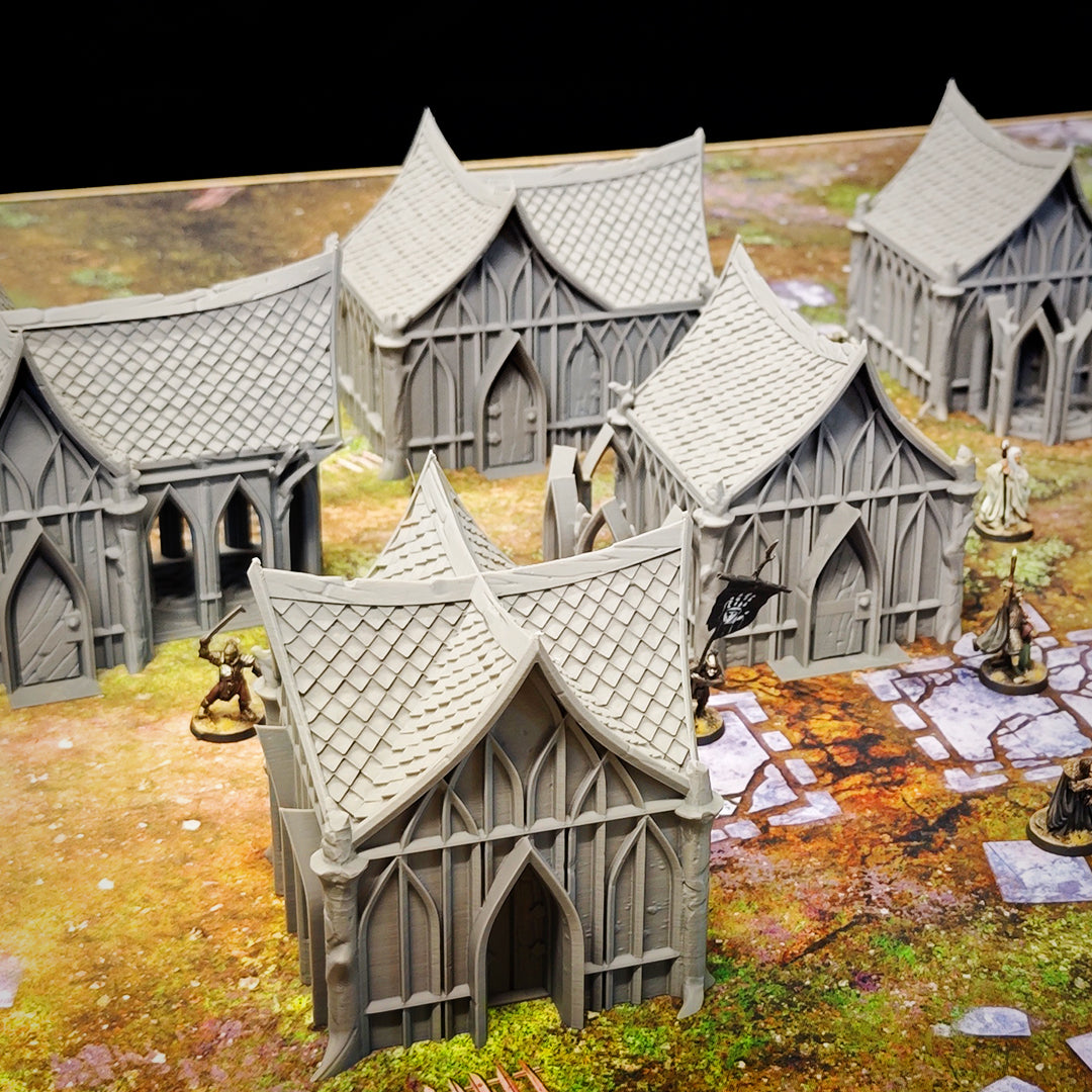 Wood Elf Village (32, 28, 15 & 10mm Scale) tabletop wargaming terrain
