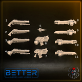 Weapons. Flame Lizards - Liquidator Commander. Conversion parts for sci-fi wargaming, 2nd born marine