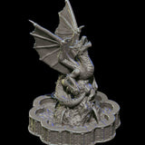 City of Tarok 2, Dragon Fountain - 32, 28, & 15mm scale for Fantasy terrain, RPG