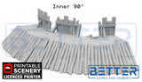 Ruined Norman Garrison Walls - (28, 15 or 10mm scale) - King and Country