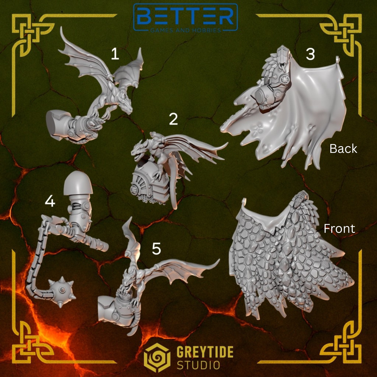 Big Hero Poses - Anvil Warden Conversion parts for sci-fi wargaming miniatures