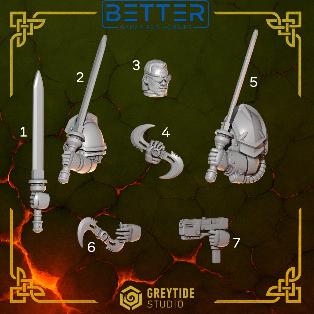 The Hunter - Anvil Wardens Conversion parts for sci-fi wargaming miniatures