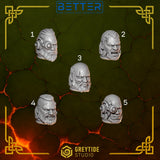 Big Heads 1 - Anvil Wardens Conversion parts for sci-fi wargaming miniatures