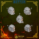 Big Heads 2 - Anvil Wardens Conversion parts for sci-fi wargaming miniatures