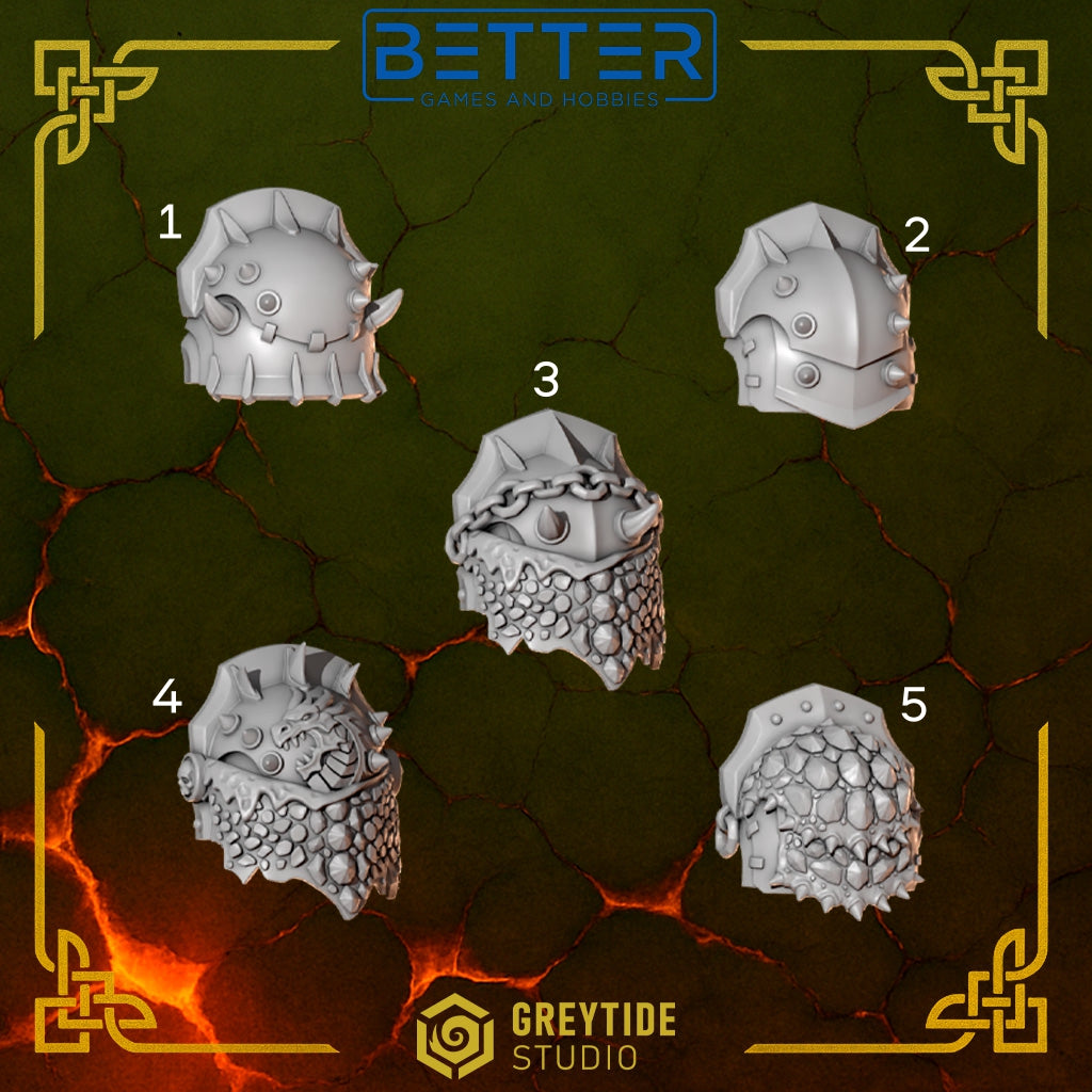 Big Shoulder Pads 1 - Anvil Wardens Conversion parts for sci-fi wargaming miniatures