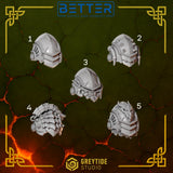 Big Shoulder Pads 2 - Anvil Wardens Conversion parts for sci-fi wargaming miniatures