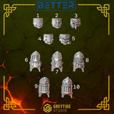 Hip Armor & Greeves - Anvil Wardens Conversion parts for sci-fi wargaming miniatures