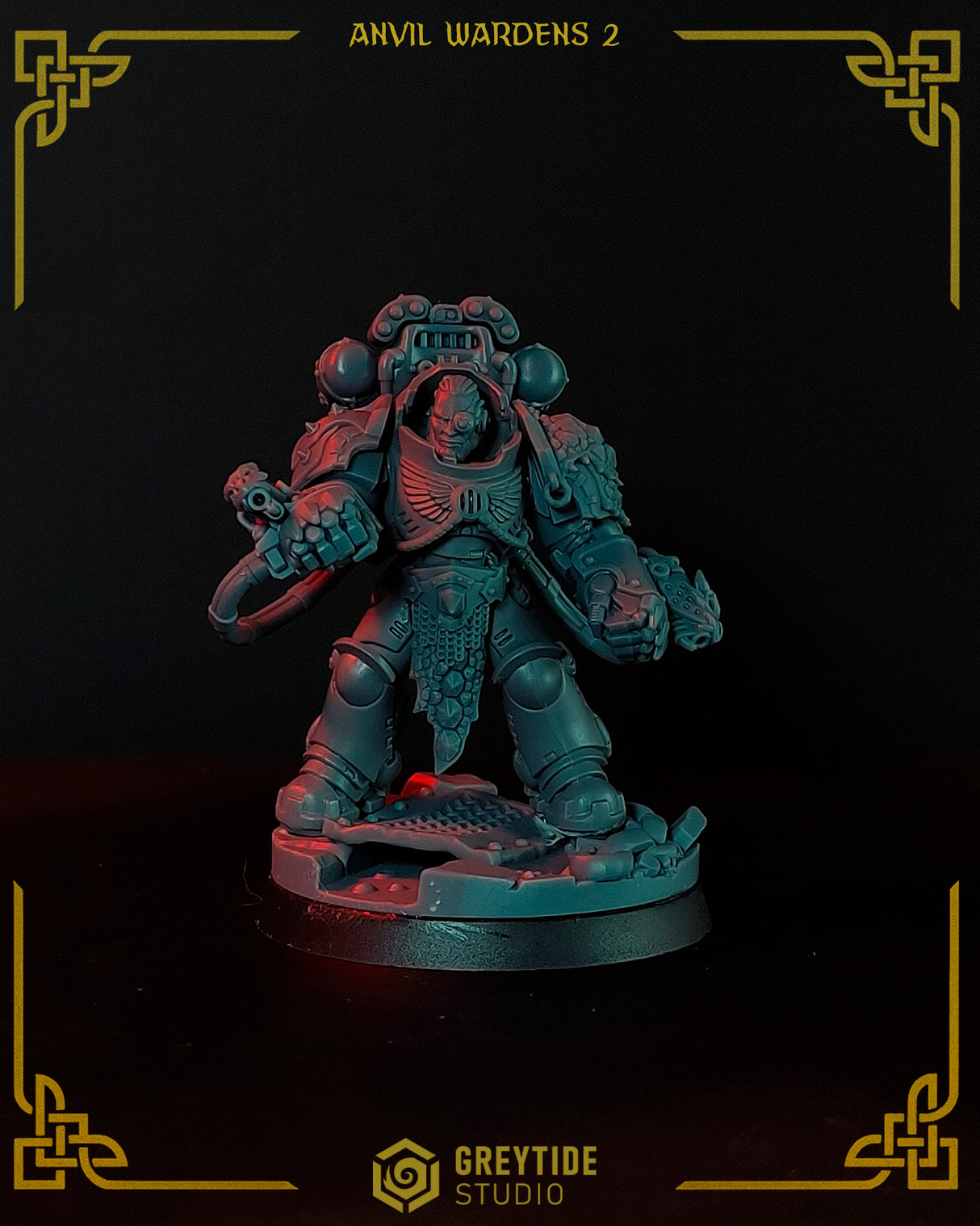 Large Flamer Fists - Anvil Wardens Conversion parts for sci-fi wargaming miniatures