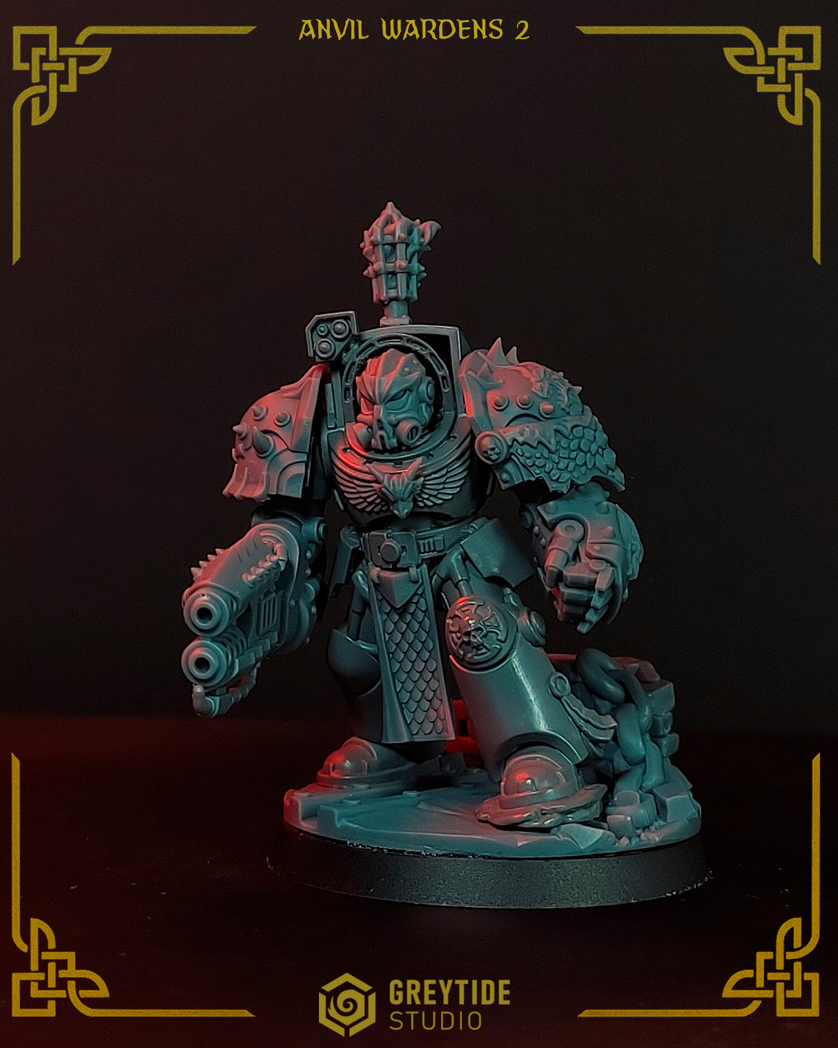 Big Backpack Decorations - Anvil Wardens Conversion parts for sci-fi wargaming miniatures