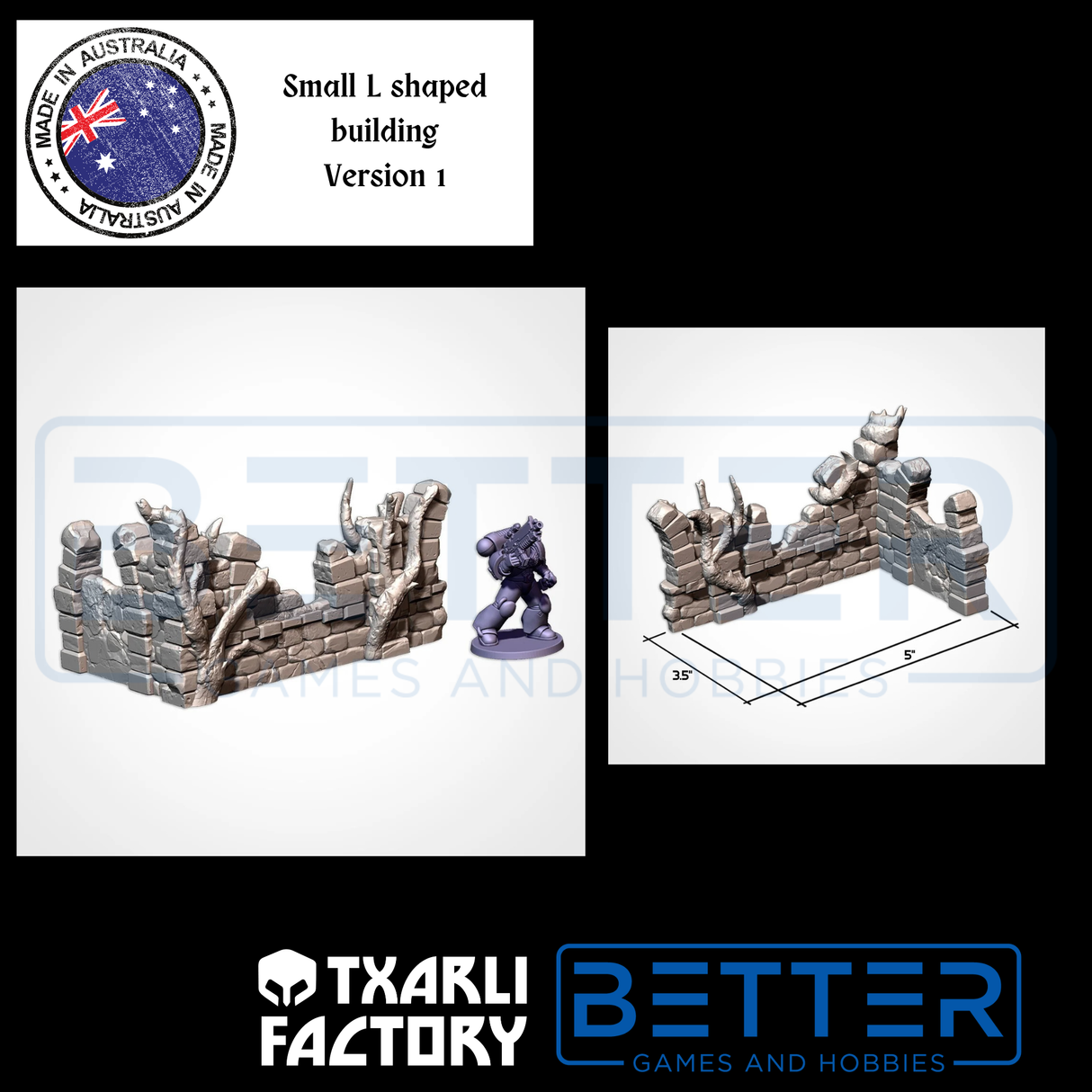 Abandoned Ruins - G-W compatible competitive tabletop terrain