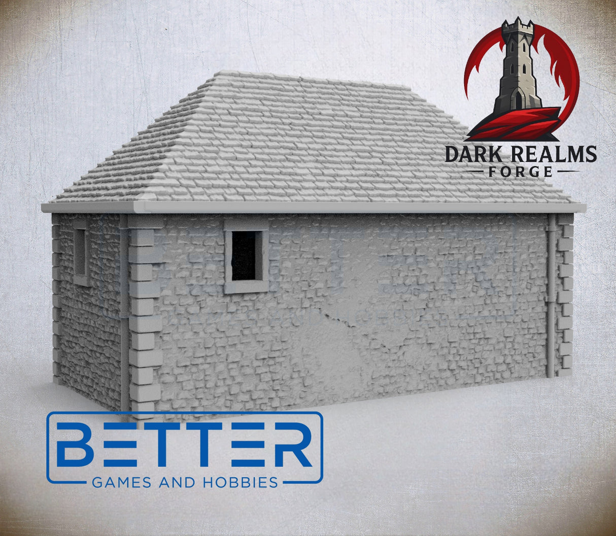 Overlord 1944, Farmhouse & Barn - 32, 28, 15 and 10mm Scale, for Fantasy, Historical terrain RPG