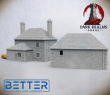 Overlord 1944, Farmhouse & Barn - 32, 28, 15 and 10mm Scale, for Fantasy, Historical terrain RPG