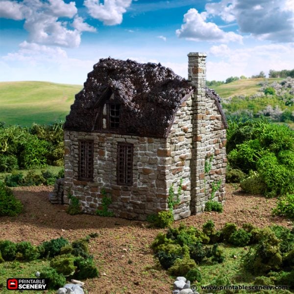 Barlyway Cottage - (28, 15, or 10mm scale) - King and Country