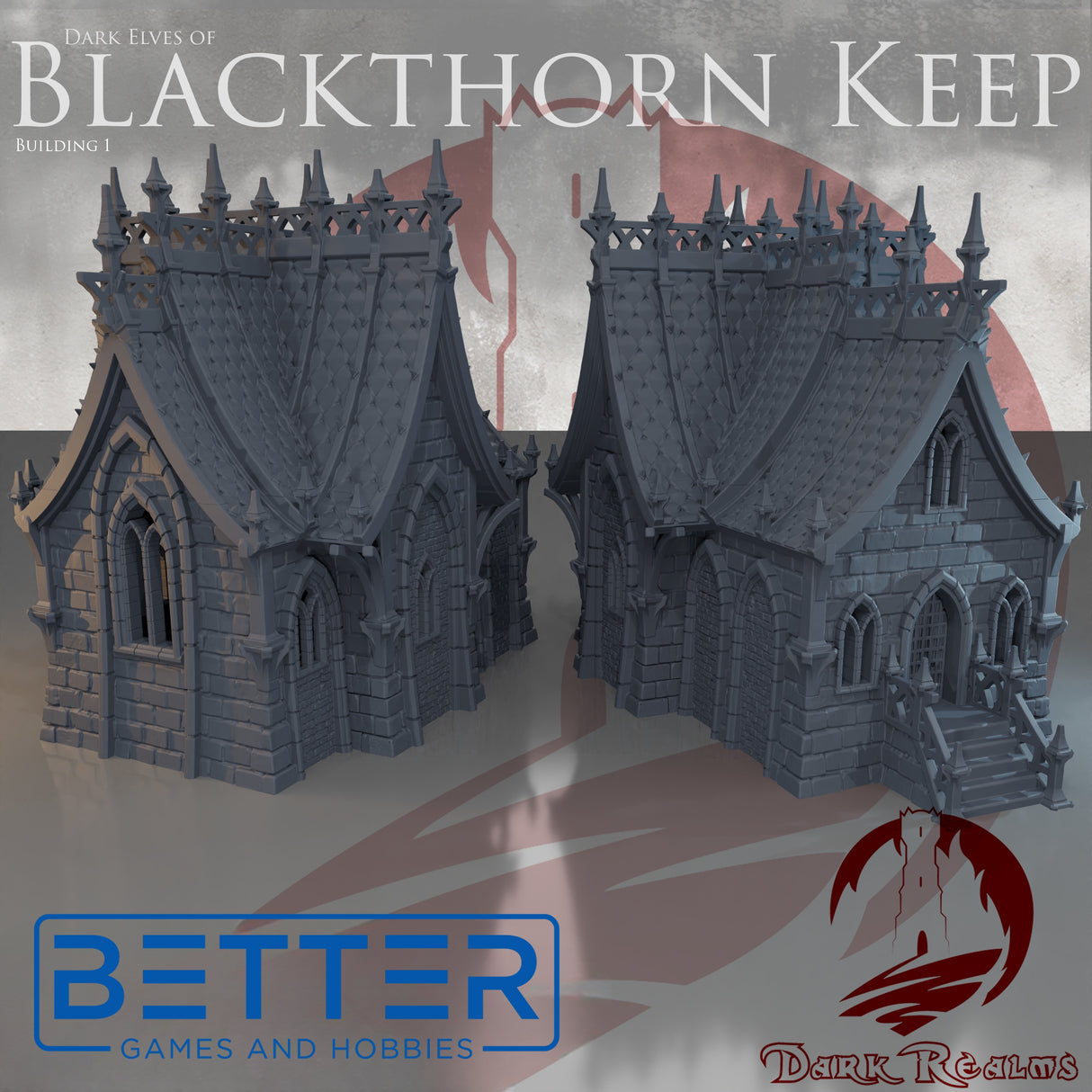 Blackthorn Keep, Building 1 - 28, 15 and 10mm scale for Fantasy, Dark Elven terrain RPG