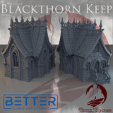 Blackthorn Keep, Building 1 - 28, 15 and 10mm scale for Fantasy, Dark Elven terrain RPG