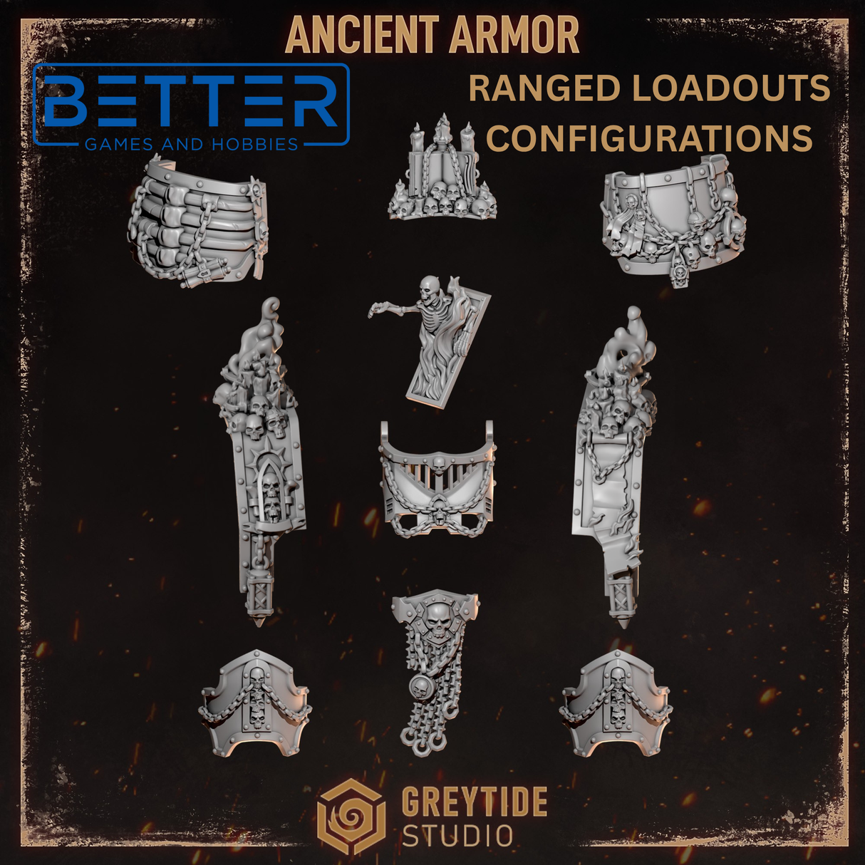 Ancient Dread Armor - Cursed Company Conversion parts for Sci-Fi wargaming miniatures
