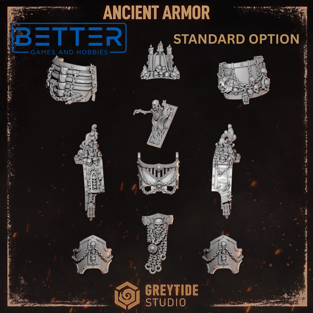 Ancient Dread Armor - Cursed Company Conversion parts for Sci-Fi wargaming miniatures