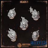 Heads - Cursed Company Conversion parts for sci-fi wargaming miniatures