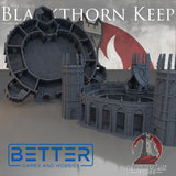 Blackthorn Keep, Combat Arena - 28, 15 and 10mm Scale for Fantasy, Dark Elven terrain RPG