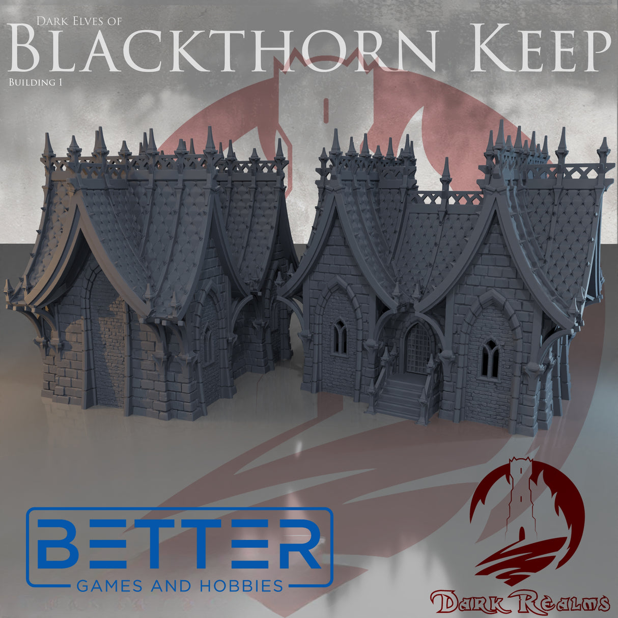 Blackthorn Keep, Building 2 - 28, 15 and 10mm scale for Fantasy, Dark Elven terrain RPG