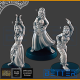 Desert Dancing Girls 28mm Scale 3d printed miniatures for fantasy wargaming RPG