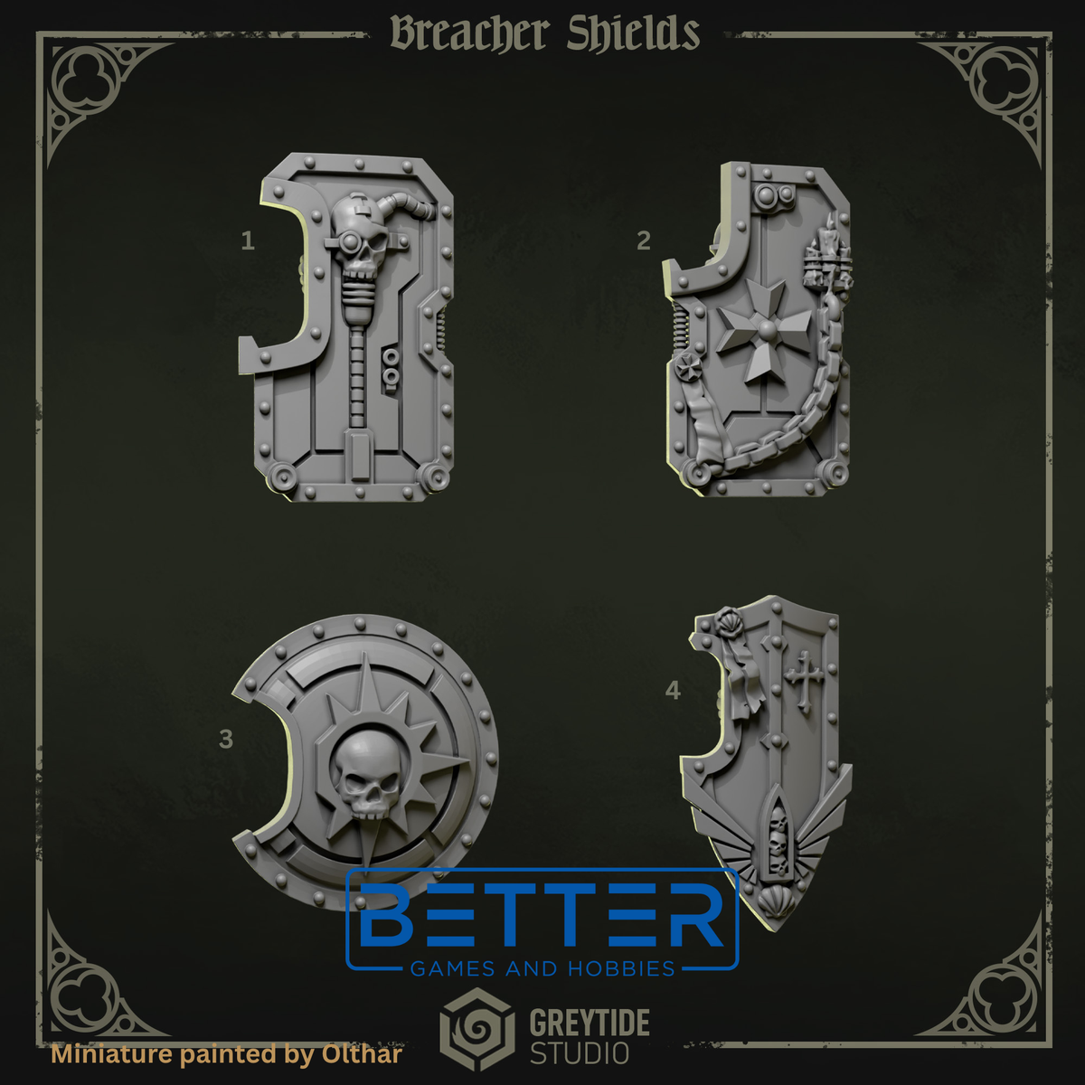 Breacher Shields - Eternal Pilgrims Conversion parts for sci-fi wargaming miniatures