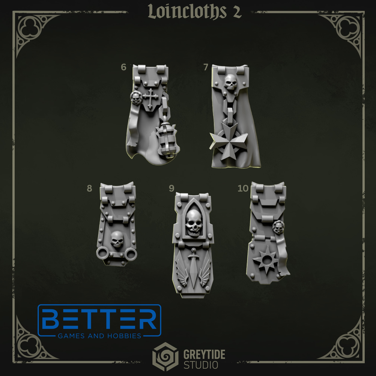 Loincloths - Eternal Pilgrims Conversion parts for sci-fi wargaming miniatures