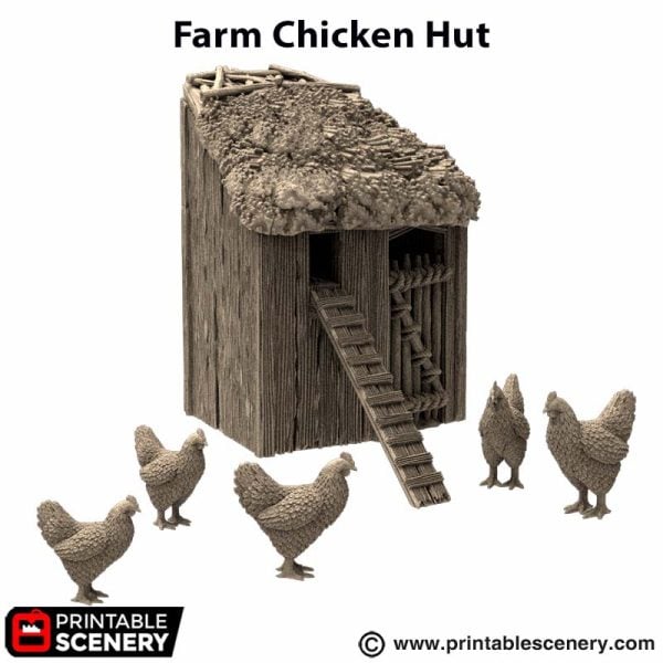Chicken Farm Hut - 28mm scale - King and Country