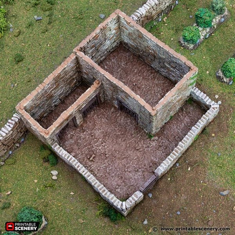 Farm Pig Pen - (28, 15, 10mm scale) - King and Country