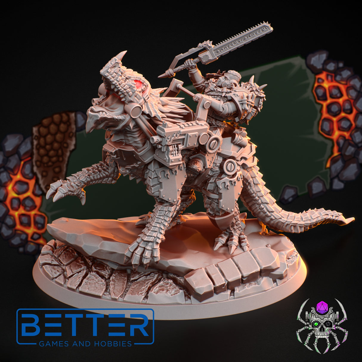 Flame Lizards - Dragon Riders Bits. Conversion parts for sci-fi wargaming, 2nd born marine