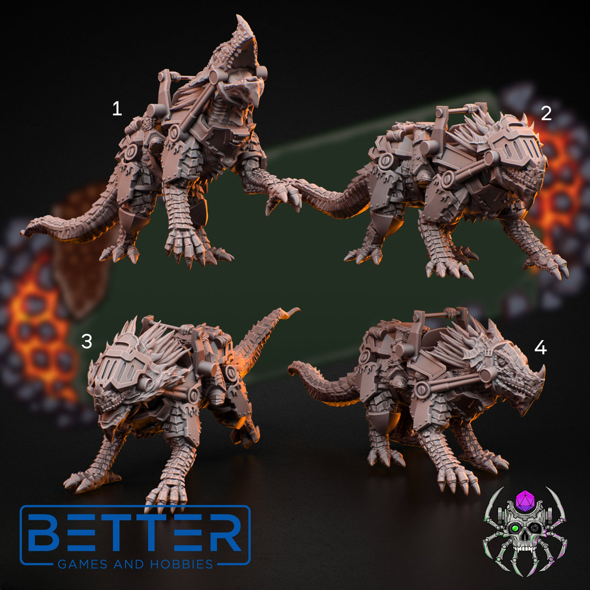 Dragons. Flame Lizards - Dragon Riders, Conversion parts for sci-fi wargaming, 2nd born marine