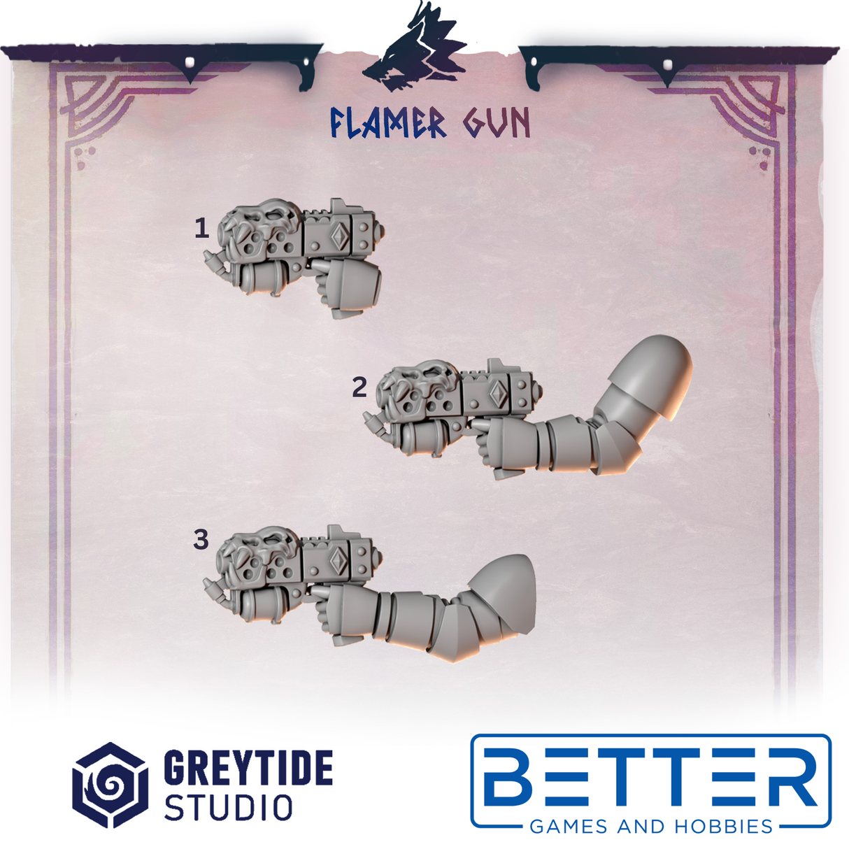 Flamer Pistols - Primal Hounds Conversion parts for 2nd Born Marines