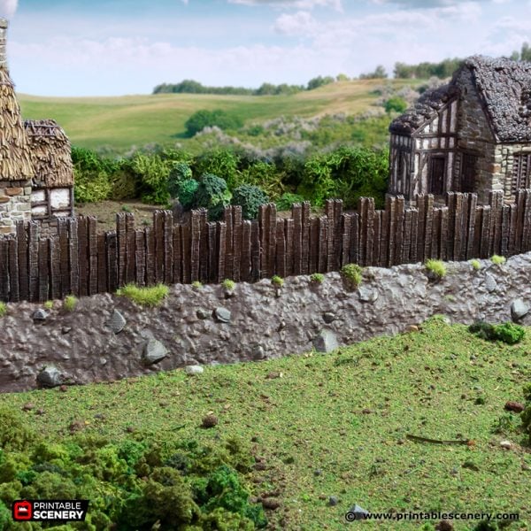Norman Garrison 2 story Wall Sections - (28, 15 or 10mm scale) - King and Country