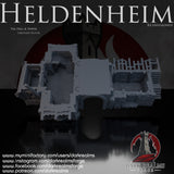 Heldenheim - Hall & Tower. 32, 28, 15 & 10mm scale for Fantasy terrain, RPG
